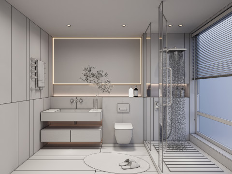Bathroom full scene 12 3D Модель