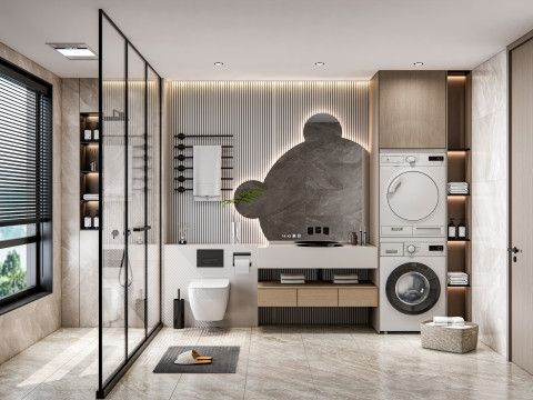 Bathroom full scene 14 Model 3D