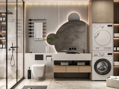 Bathroom full scene 14 3D Model
