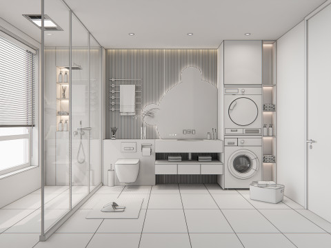 Bathroom full scene 14 Model 3D