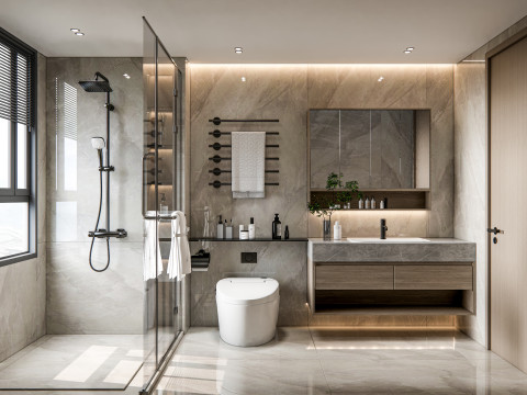 Bathroom full scene 15 3D Model