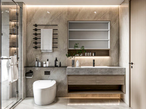 Bathroom full scene 15 3D Model