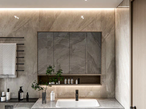 Bathroom full scene 15 3D Model