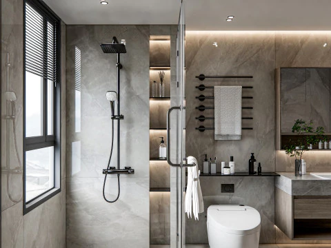 Bathroom full scene 15 3D Model