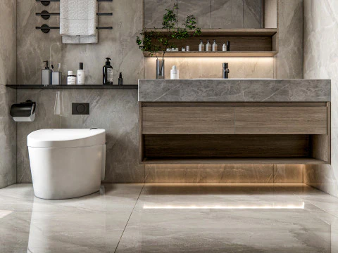 Bathroom full scene 15 3D Model