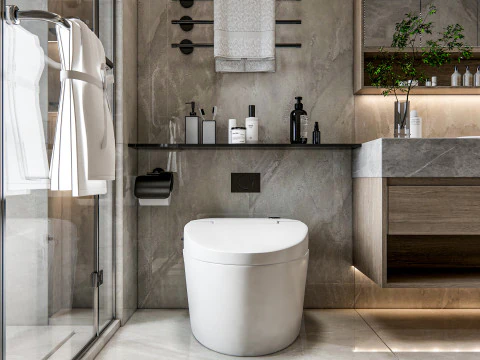 Bathroom full scene 15 3D Model