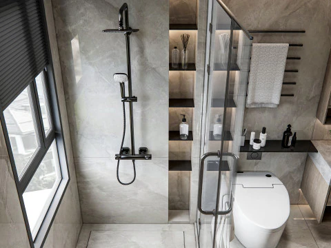 Bathroom full scene 15 3D Model