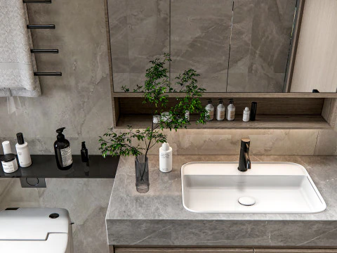 Bathroom full scene 15 3D Model