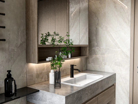 Bathroom full scene 15 3D Model