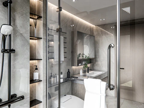 Bathroom full scene 15 3D Model