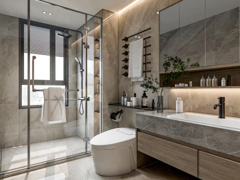 Bathroom full scene 15 3D Model