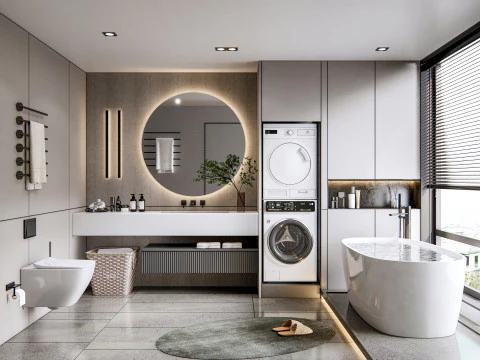 Bathroom full scene 16 3D Model
