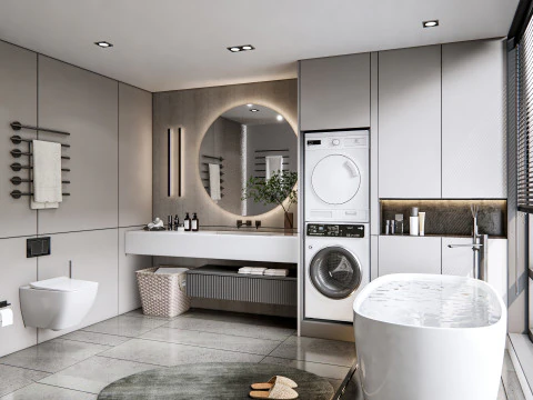 Bathroom full scene 16 3D Model