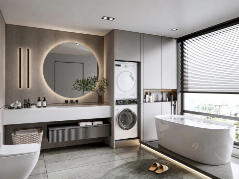 Bathroom full scene 16 3D Model