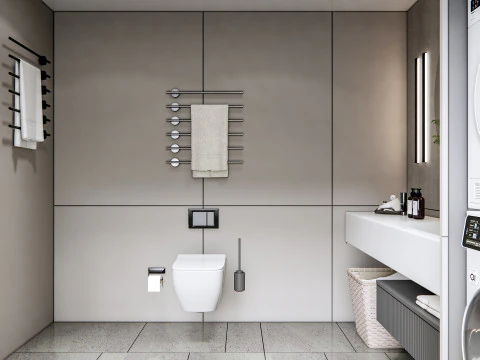 Bathroom full scene 16 3D Model