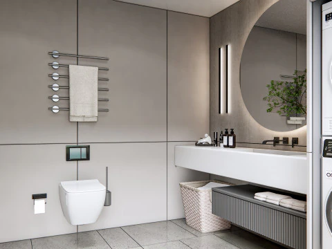 Bathroom full scene 16 3D Model