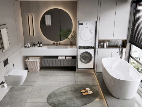 Bathroom full scene 16 3D Model