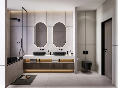 Bathroom full scene 17 3D Model