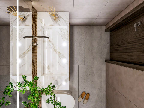 Bathroom full scene 19 3D Model