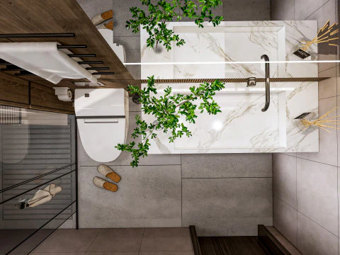 Bathroom full scene 19 3D Model