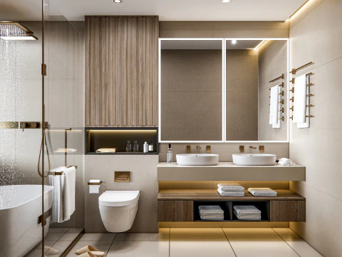 Bathroom full scene 20 3D Model