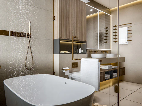 Bathroom full scene 20 3D Model