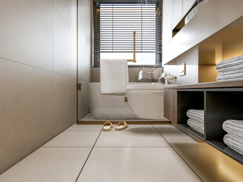 Bathroom full scene 20 3D Model