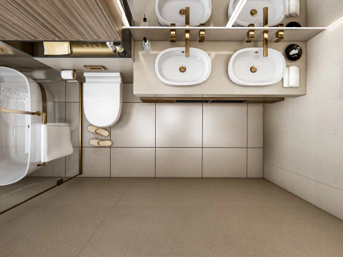 Bathroom full scene 20 3D Model
