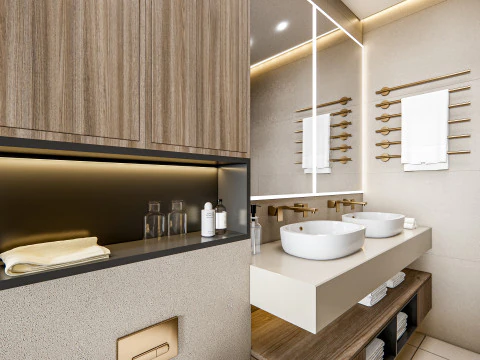 Bathroom full scene 20 3D Model