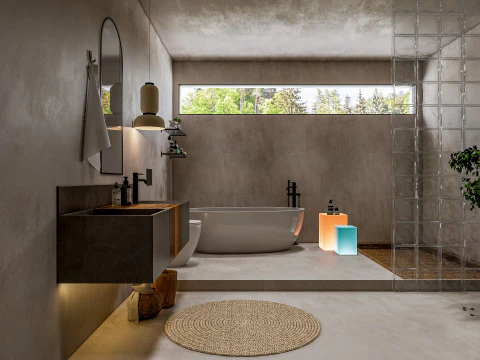 Bathroom full scene 21 3D Model