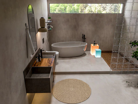Bathroom full scene 21 3D Model