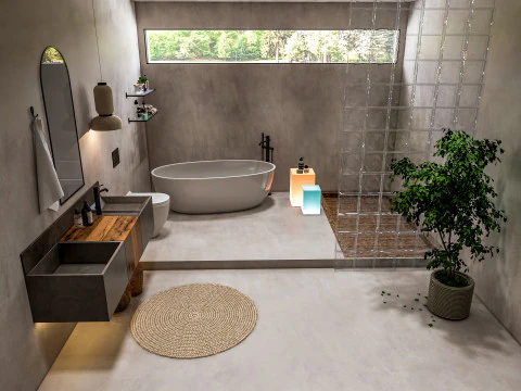 Bathroom full scene 21 3D Model