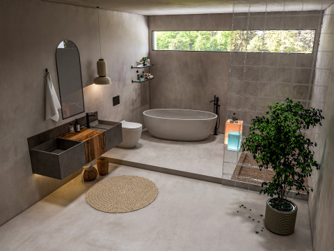 Bathroom full scene 21 3D Модель