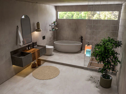 Bathroom full scene 21 3D Model