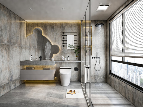 Bathroom full scene 22 3D-Modell