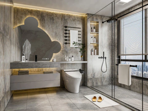 Bathroom full scene 22 3D Model