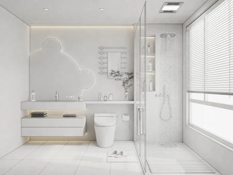 Bathroom full scene 22 3D Model
