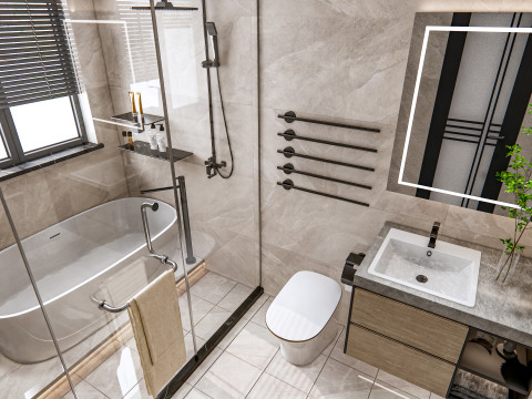 Bathroom full scene 23 3D Model