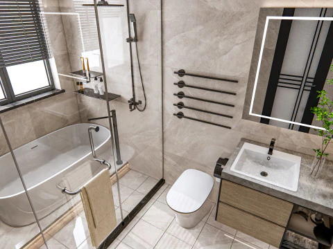 Bathroom full scene 23 3D Model