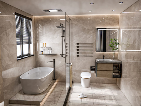 Bathroom full scene 23 3D Model