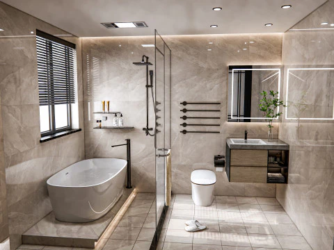 Bathroom full scene 23 3D Model