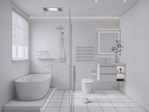 Bathroom full scene 23 3D Model