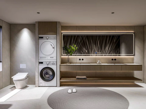 Bathroom full scene 24 3D Model