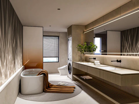 Bathroom full scene 24 3D Model