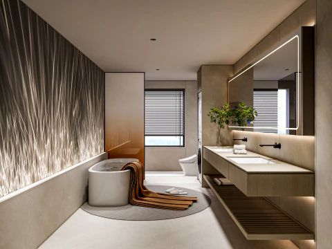 Bathroom full scene 24 3D Model