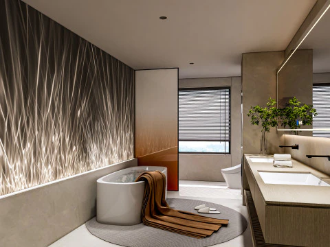 Bathroom full scene 24 3D Model