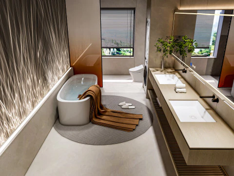 Bathroom full scene 24 3D Model
