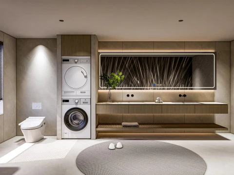 Bathroom full scene 24 3D Model