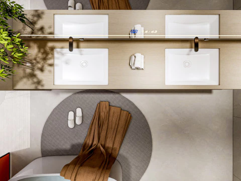 Bathroom full scene 24 3D Model