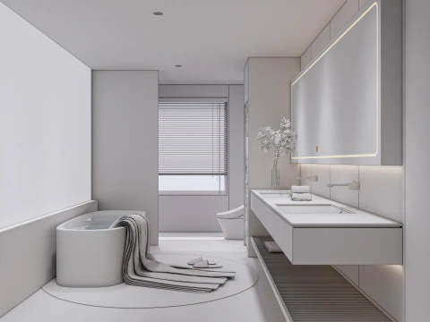 Bathroom full scene 24 3D Model